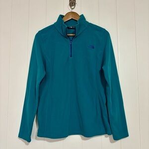 The North Face Women’s Teal 1/4 Zip Fleece size L